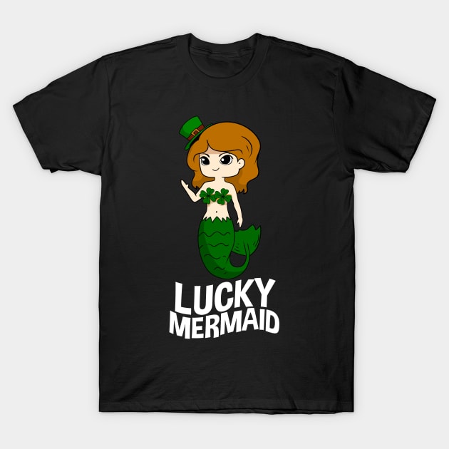 Lucky Mermaid Funny St. Patrick's Holiday T-Shirt by TheBeardComic